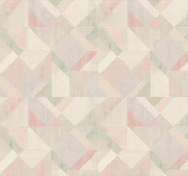 Papel de parede quarto de casal geométrico pastel woven - TenStickers
