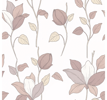 Papel de parede quarto de casal floral rosa - TenStickers