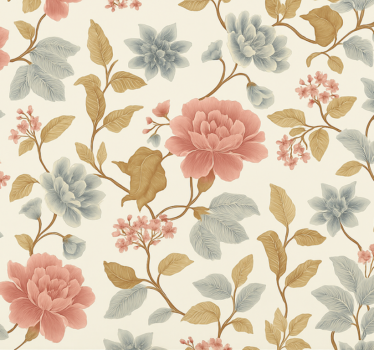 Papel de parede quarto de casal floral romântico - TenStickers