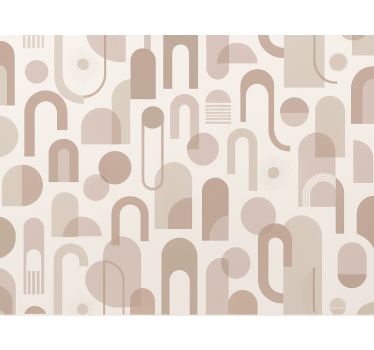 Papel de parede quarto de casal padrão moderno - TenStickers