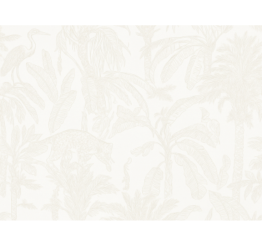 Papel de parede quarto de casal bege claro selva - TenStickers