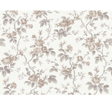 Papel de parede quarto de casal floral francês vintage - TenStickers