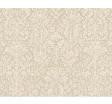 Papel de parede quarto de casal floral bege clássico - TenStickers