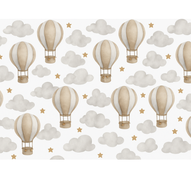 Papel de parede quarto de bebé balões da terra estrelada - TenStickers