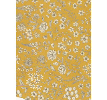 Papel de parede quarto de casal padrão floral vintage - TenStickers