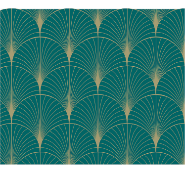Papel de parede quarto de casal arte decor azul ouro - TenStickers