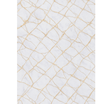 Papel de parede quarto de casal mármore quebrado dourado - TenStickers