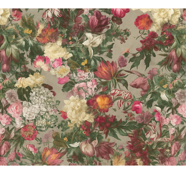 Papel de parede quarto de casal flores vintage - TenStickers