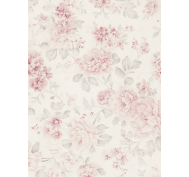 Papel de parede quarto de casal design floral rosa vintage - TenStickers