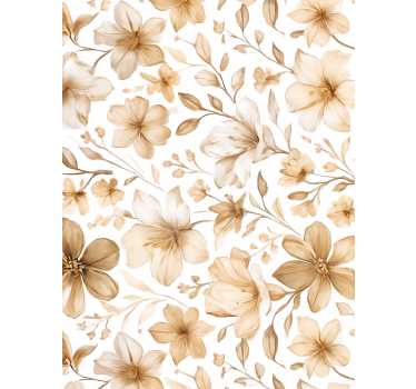 Papel de parede quarto de casal com design floral realista - TenStickers