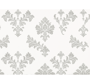 Papel de parede quarto de casal design prata metálico - TenStickers