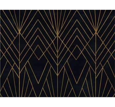 Papel de parede quarto de casal azul escuro com dourado - TenStickers