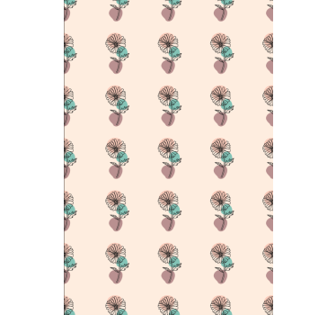 Papel de parede floral desenho de flores margaridas - TenStickers