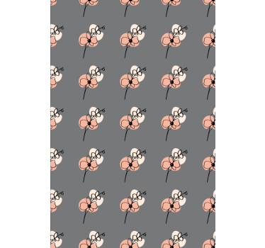 Papel de parede floral com design abstrato de orquídeas - TenStickers