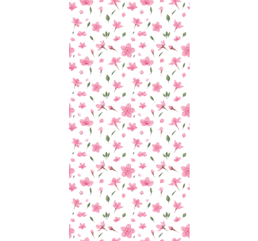 Papel de parede floral flores em aquarela rosa pastel - TenStickers