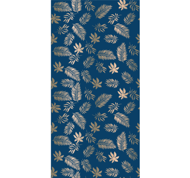 Papel de parede floral com design de flores azuis africanas - TenStickers