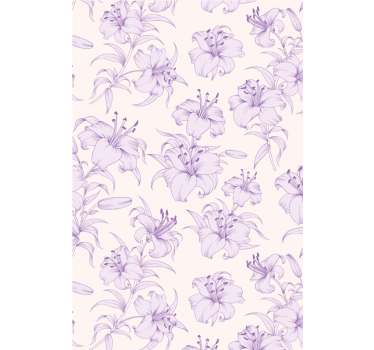 Papel de parede floral design de lírios em flor - TenStickers