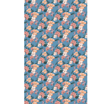 Papel de parede floral estampas florais 'ziedi jeans' - TenStickers