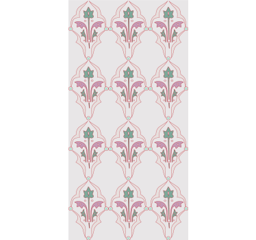 Papel de parede floral com design floral formalizado - TenStickers