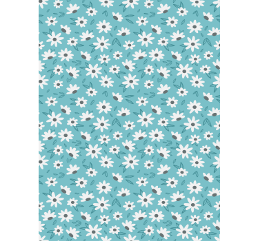 Papel de parede floral flores "chic de vovó" - TenStickers