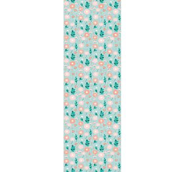 Papel de parede para quarto floral azul vintage - TenStickers