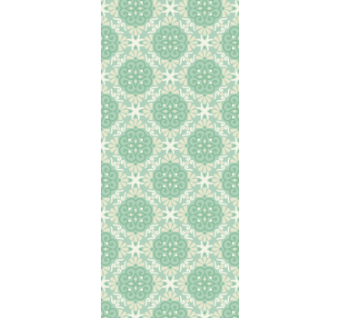 Papel de parede para quarto padrão floral verde nórdico - TenStickers
