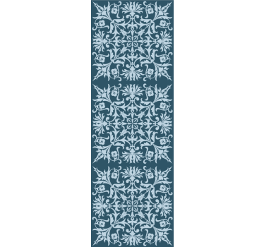 Papel de parede para quarto padrão floral azul provincial - TenStickers