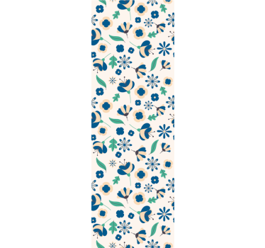 Papel de parede para quarto padrão floral branco provençal - TenStickers