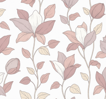 Papel de parede para quarto floral rosa - TenStickers