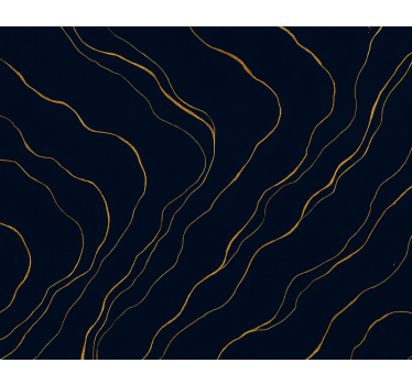 Papel de parede para quarto azul escuro e ouro mármore - TenStickers