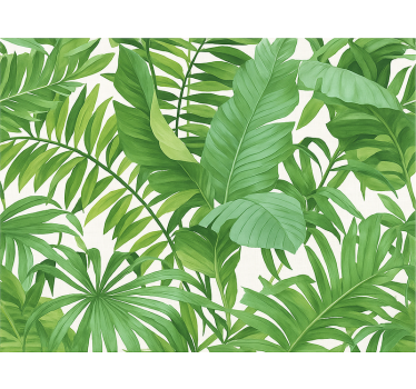 Papel de parede para quarto com motivo folhas tropicais - TenStickers