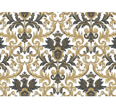 Papel de parede quarto de casal estilo barroco glamouroso - TenStickers