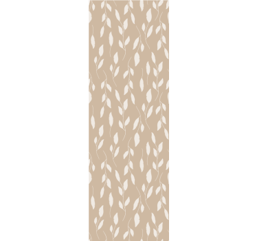 Papel de parede para quarto folhas brancas sobre marrom - TenStickers