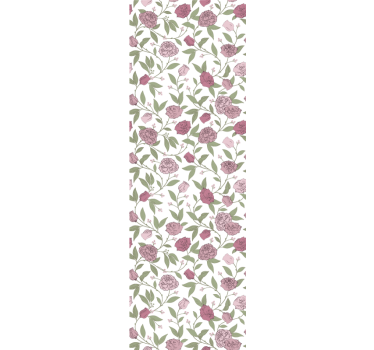 Papel de parede para quarto rosas vintage rosa claro - TenStickers