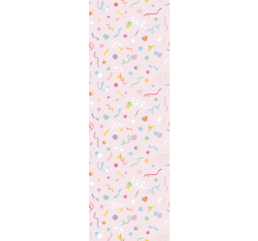 Papel de parede para quarto com confete pastel fofo - TenStickers