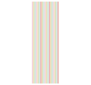 Papel de parede para quarto listrado pastel horizontal - TenStickers