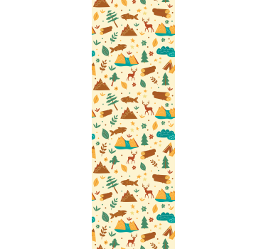 Papel de parede para quarto com acampamento e montanhas - TenStickers