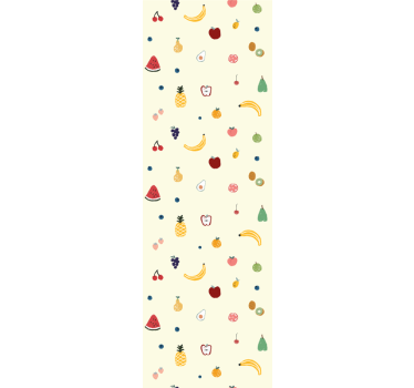 Papel de parede para quarto padrão de frutas coloridas - TenStickers