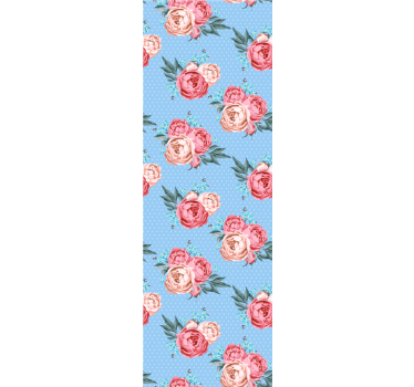 Papel de parede para quarto estilo shabby chic com bolinhas - TenStickers