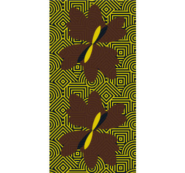 Papel de parede para quarto estilo africano marrom e amarelo - TenStickers