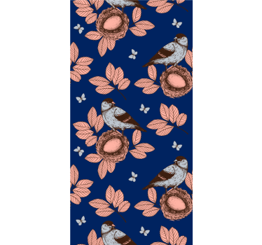 Papel de parede para quarto ninho de pássaro azul africano - TenStickers