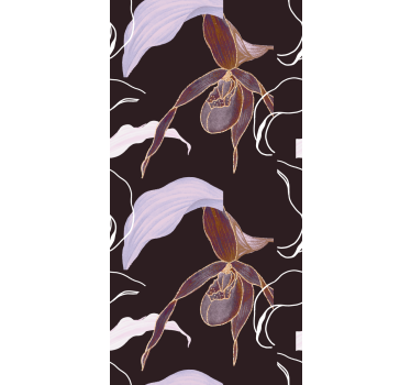 Papel de parede para quarto orquídea roxa estilo africano - TenStickers