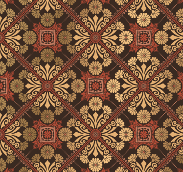 Papel de parede vintage estilo barroco - TenStickers
