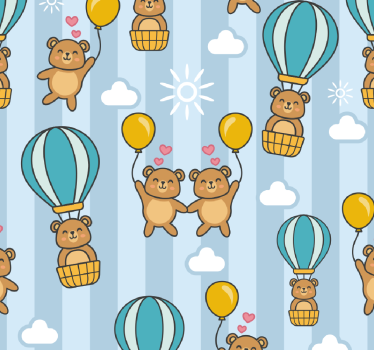 Papel de parede infantil animais voadores - TenStickers