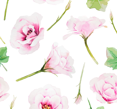 Papel de parede floral rosas  - TenStickers