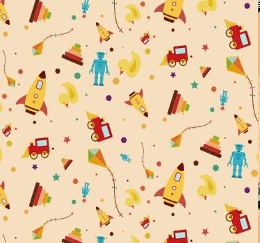 papel de parede criança Brinquedos vintage - TenStickers