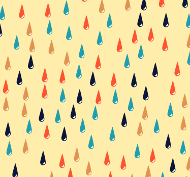 Papel de parede infantil Pingos de chuva coloridos - TenStickers