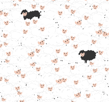 Papel de parede infantil ovelhas para crianças - TenStickers