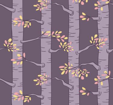 Papel de parede natureza com árvores nórdicas - TenStickers