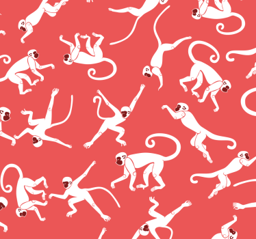 Papel de parede de natureza selva com macacos - TenStickers